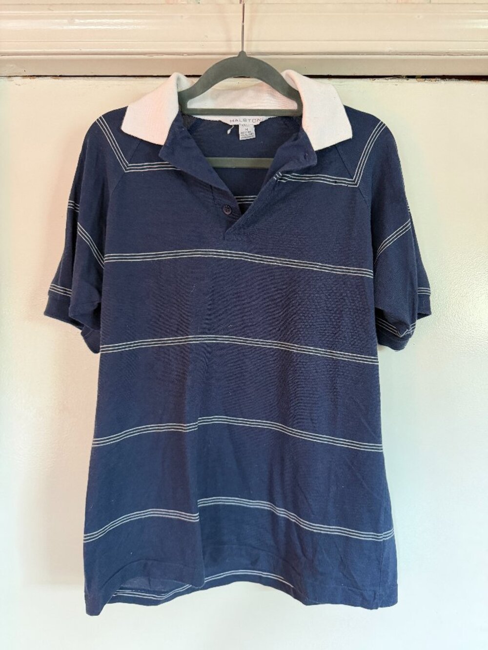 Vintage Halston Striped Polo